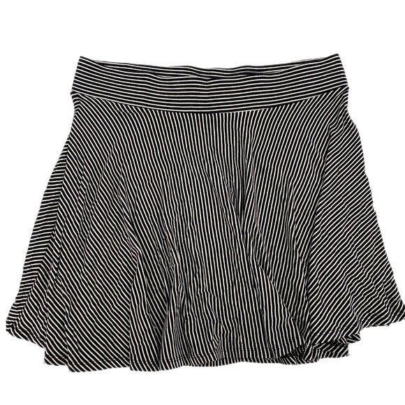 Decree Black Striped Mini Skirt | Size XL - Picture 1 of 5